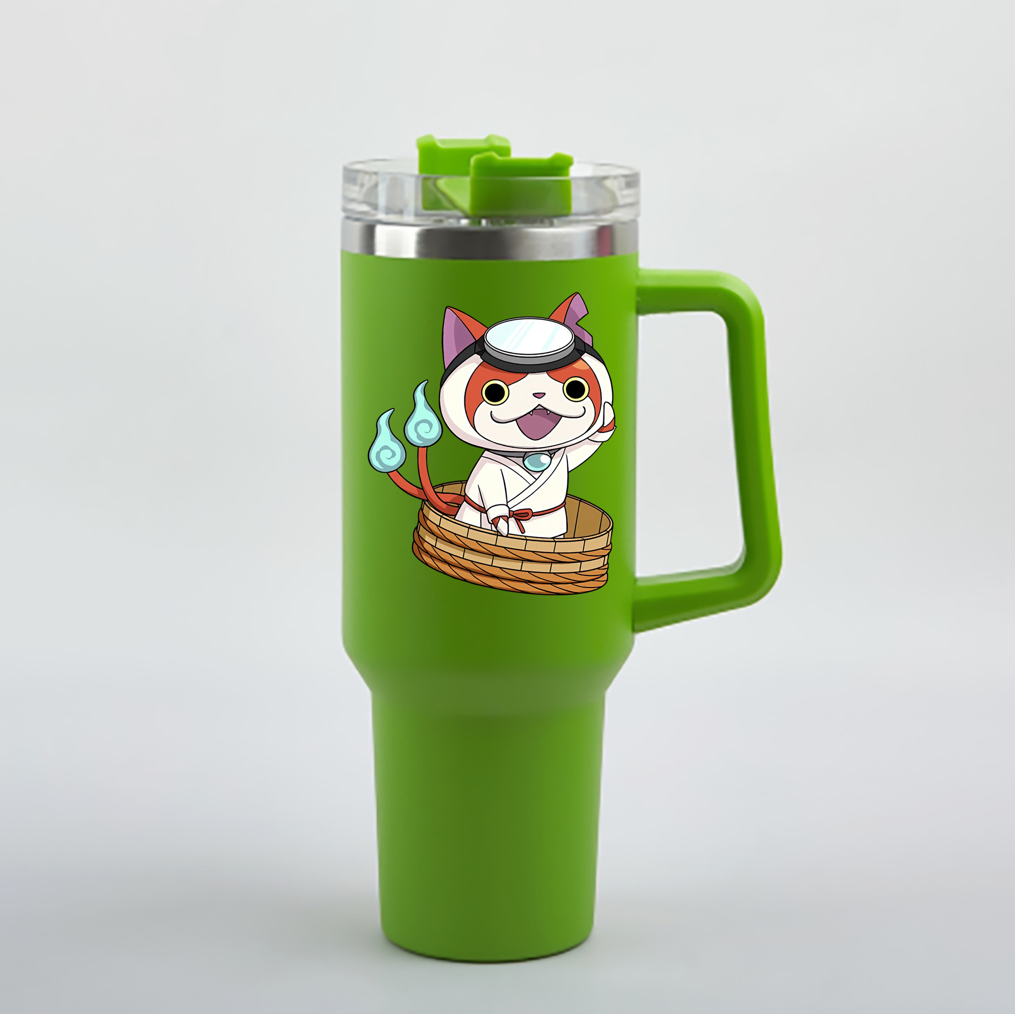 （画像用） 妖怪ウォッチ Yo-kai Watch 1200mL車用タンブラー - クリスタルステッカー（プラスチックストロー付き）